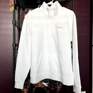 Columbia white Half Zip Pullover Sweatshirt XL